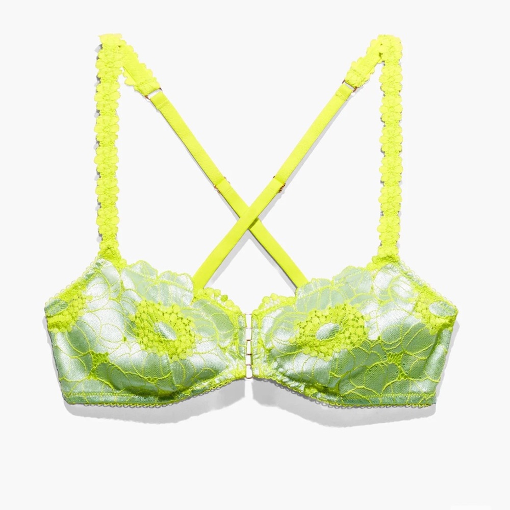 PERFECT POPPIES UNLINED LACE DEMI BRA